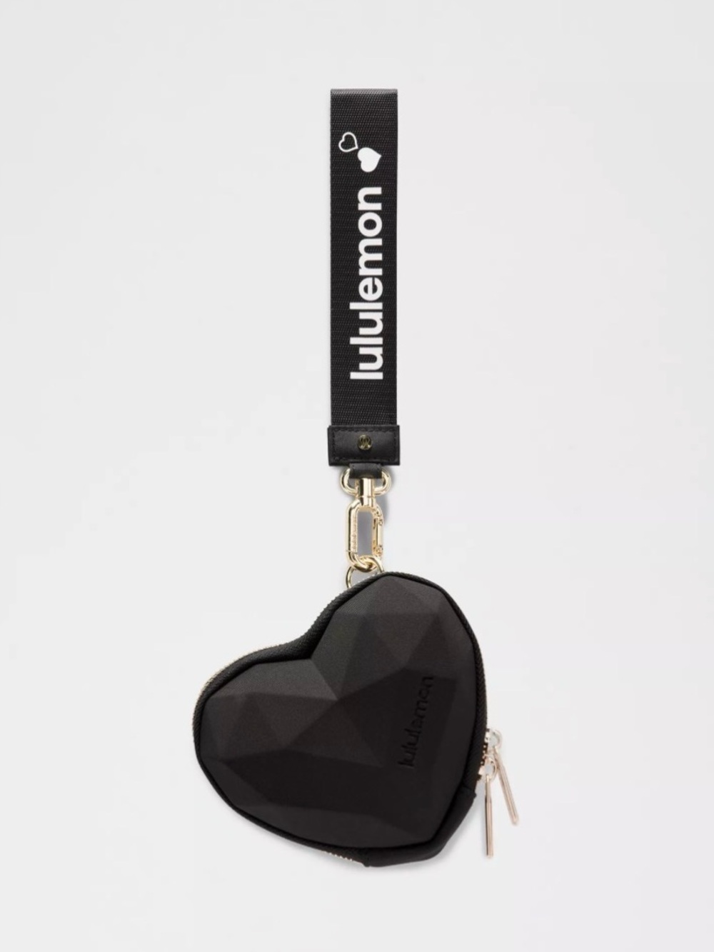 NWT Lululemon Heart Wristlet, Black